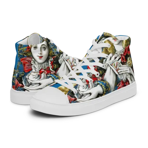 Masquerade Echoes on a Women's High Top Canvas Shoes
