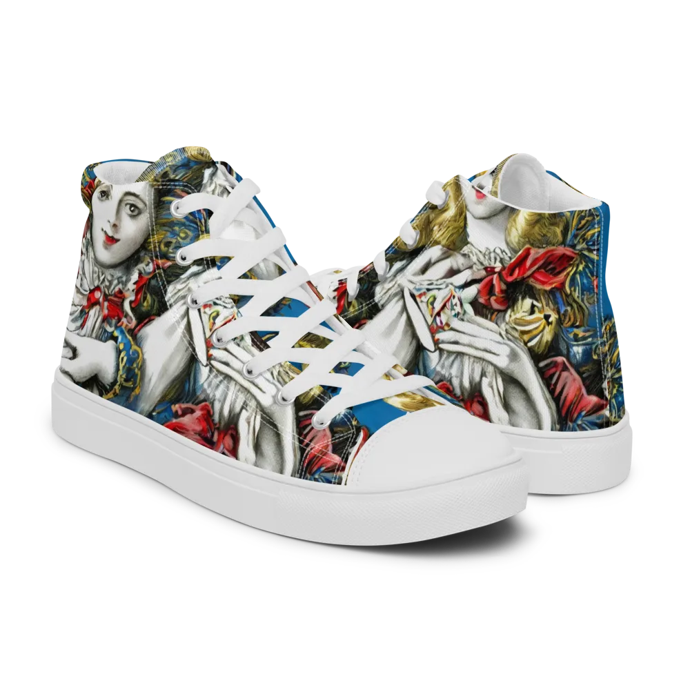 Masquerade Echoes on Women's High Top Canvas Shoes — Right