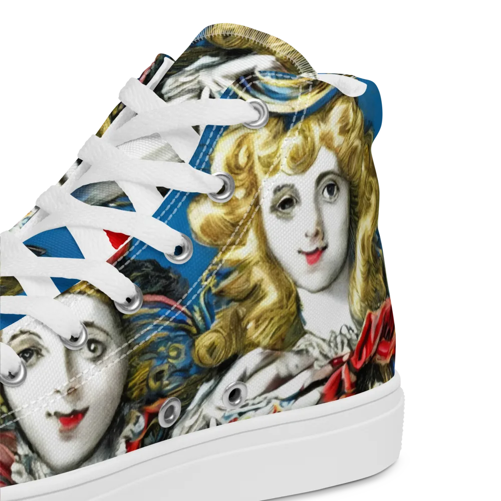 Masquerade Echoes on Women's High Top Canvas Shoes — Product details 2