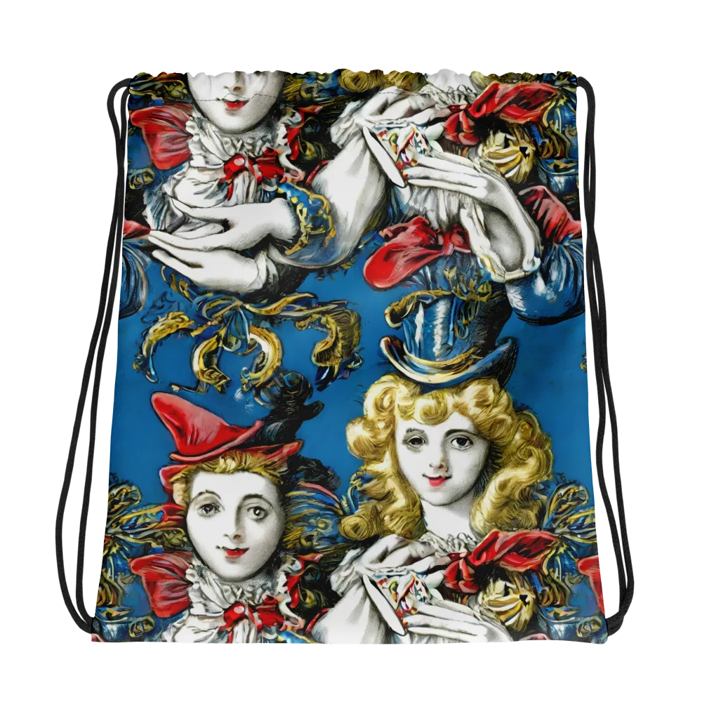 Masquerade Echoes on Drawstring Bag — Photo