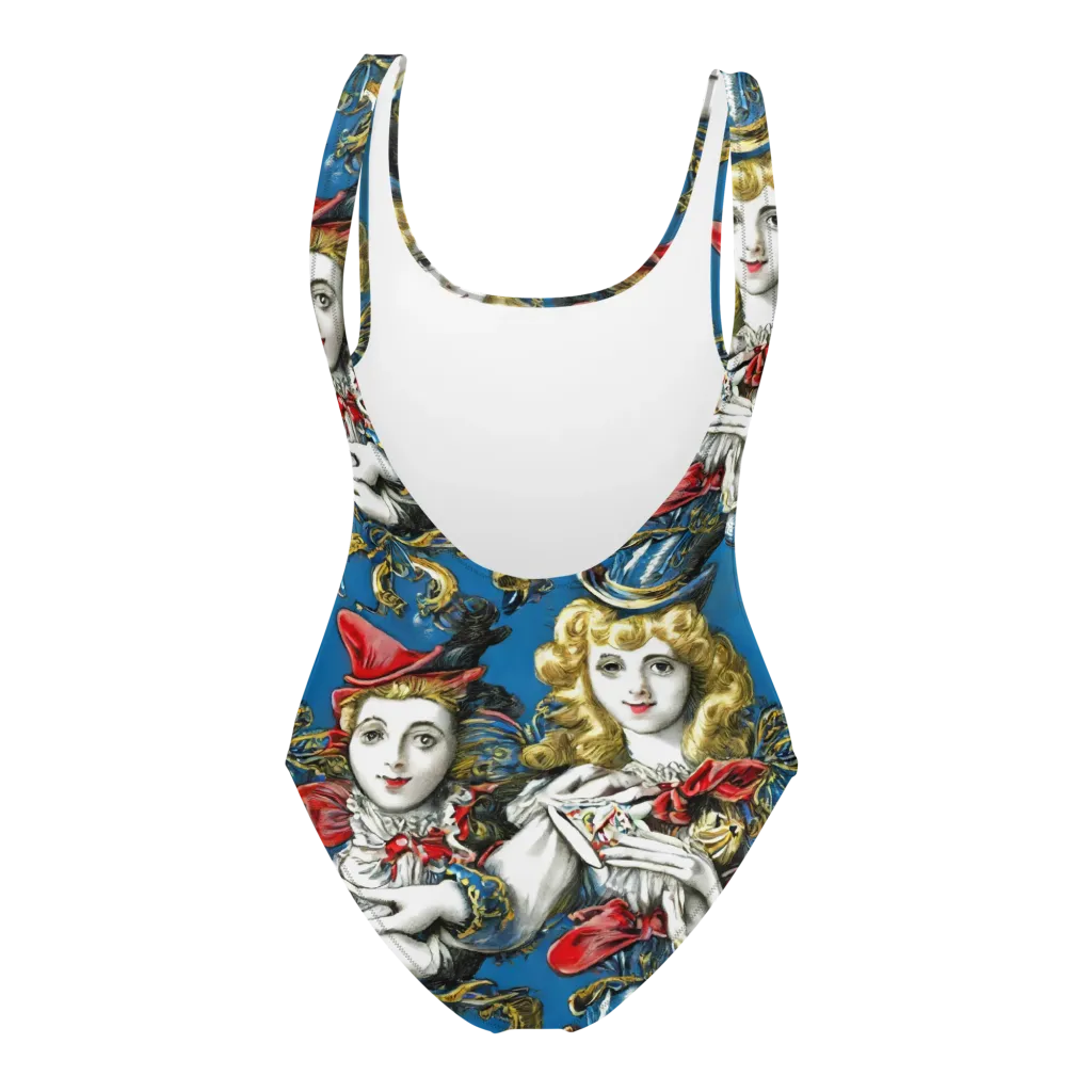 Masquerade Echoes on One-Piece Swimsuit — Back