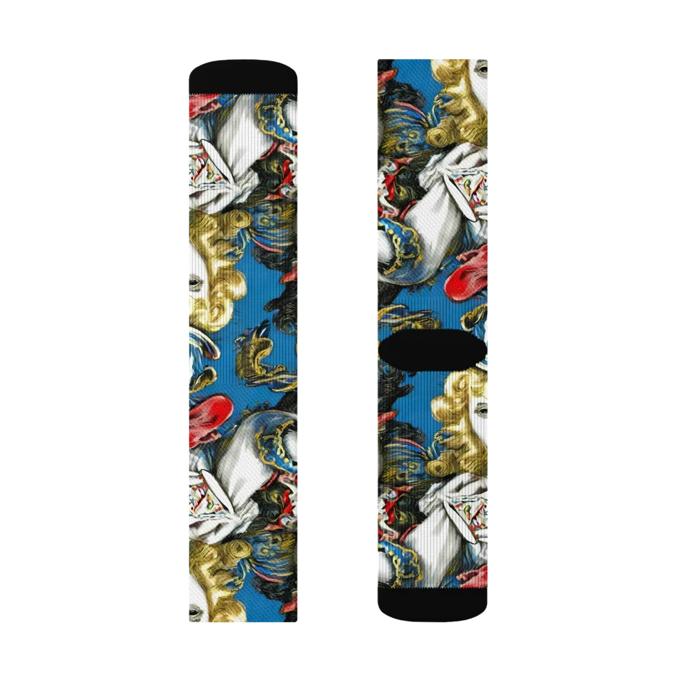 Masquerade Echoes on Socks — Left Sock