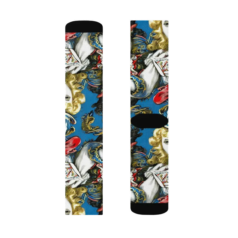 Masquerade Echoes on Socks — Right Sock