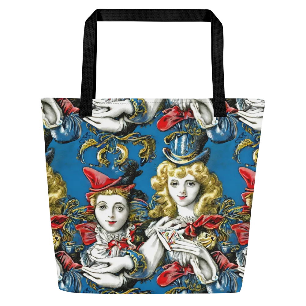 Masquerade Echoes on Large Tote Bag W/ Pocket — Front