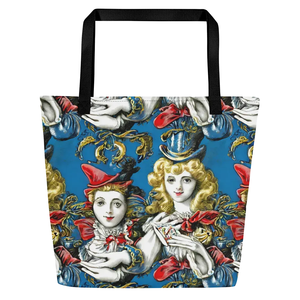 Masquerade Echoes on Large Tote Bag W/ Pocket — Front