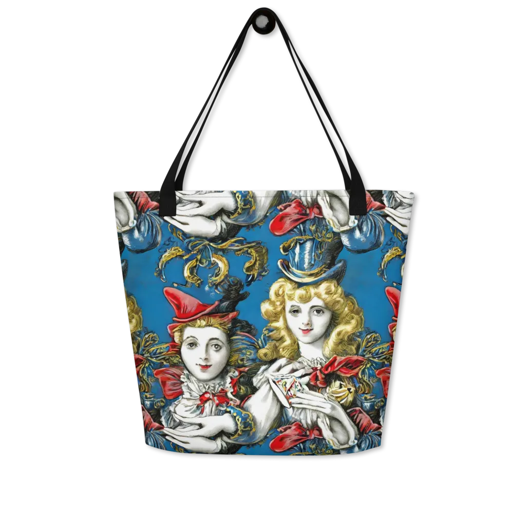 Masquerade Echoes on Large Tote Bag W/ Pocket — Front