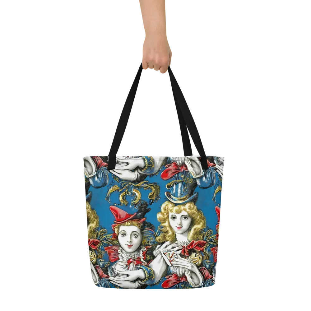 Masquerade Echoes on Large Tote Bag W/ Pocket — Front