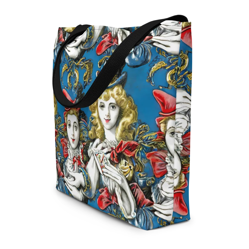 Masquerade Echoes on Large Tote Bag W/ Pocket — Front