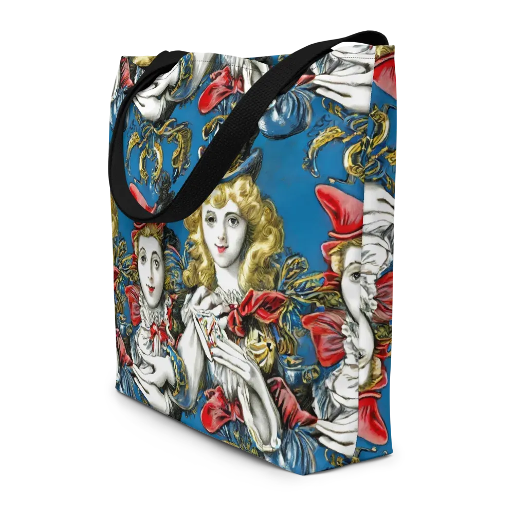 Masquerade Echoes on Large Tote Bag W/ Pocket — Front
