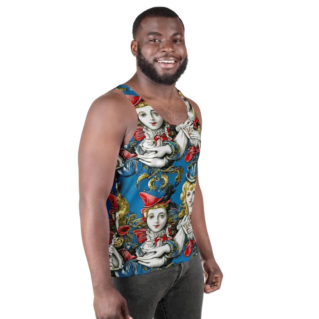 Masquerade Echoes on Men's Tank Top — Right Front