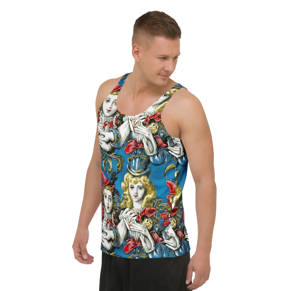 Masquerade Echoes on Men's Tank Top — Left Front