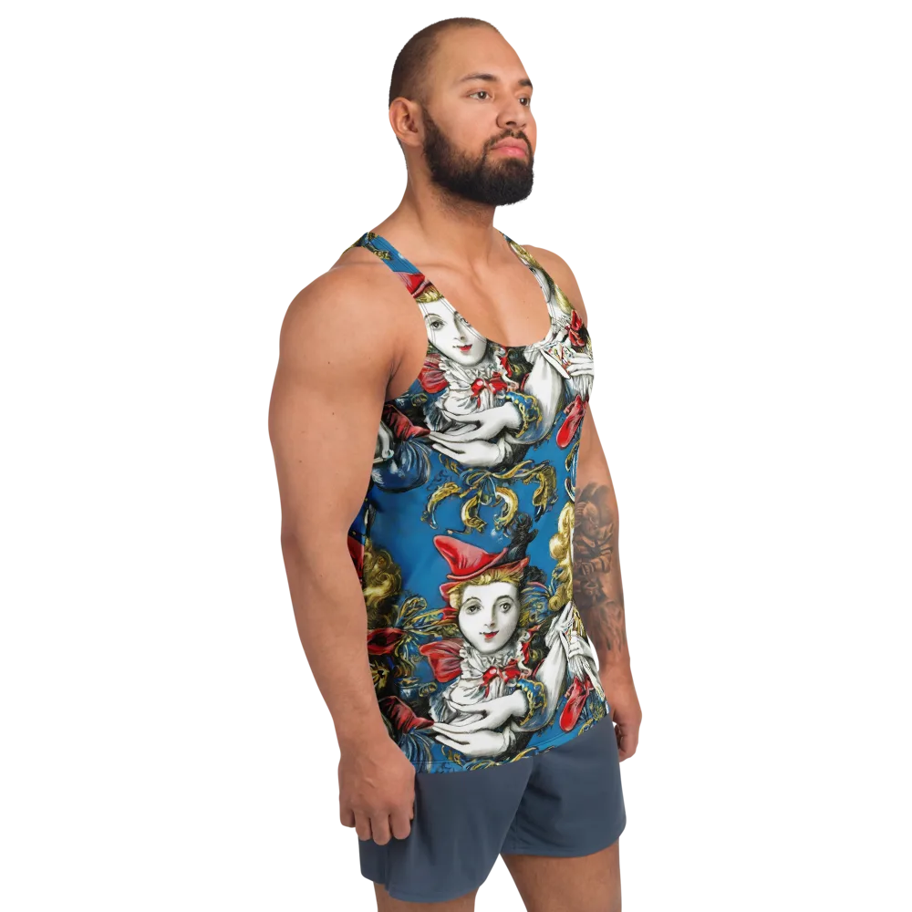 Masquerade Echoes on Men's Tank Top — Right Front