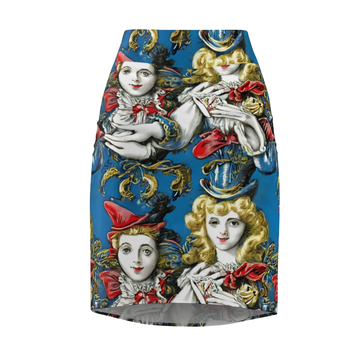 Masquerade Echoes on Pencil Skirt — Front
