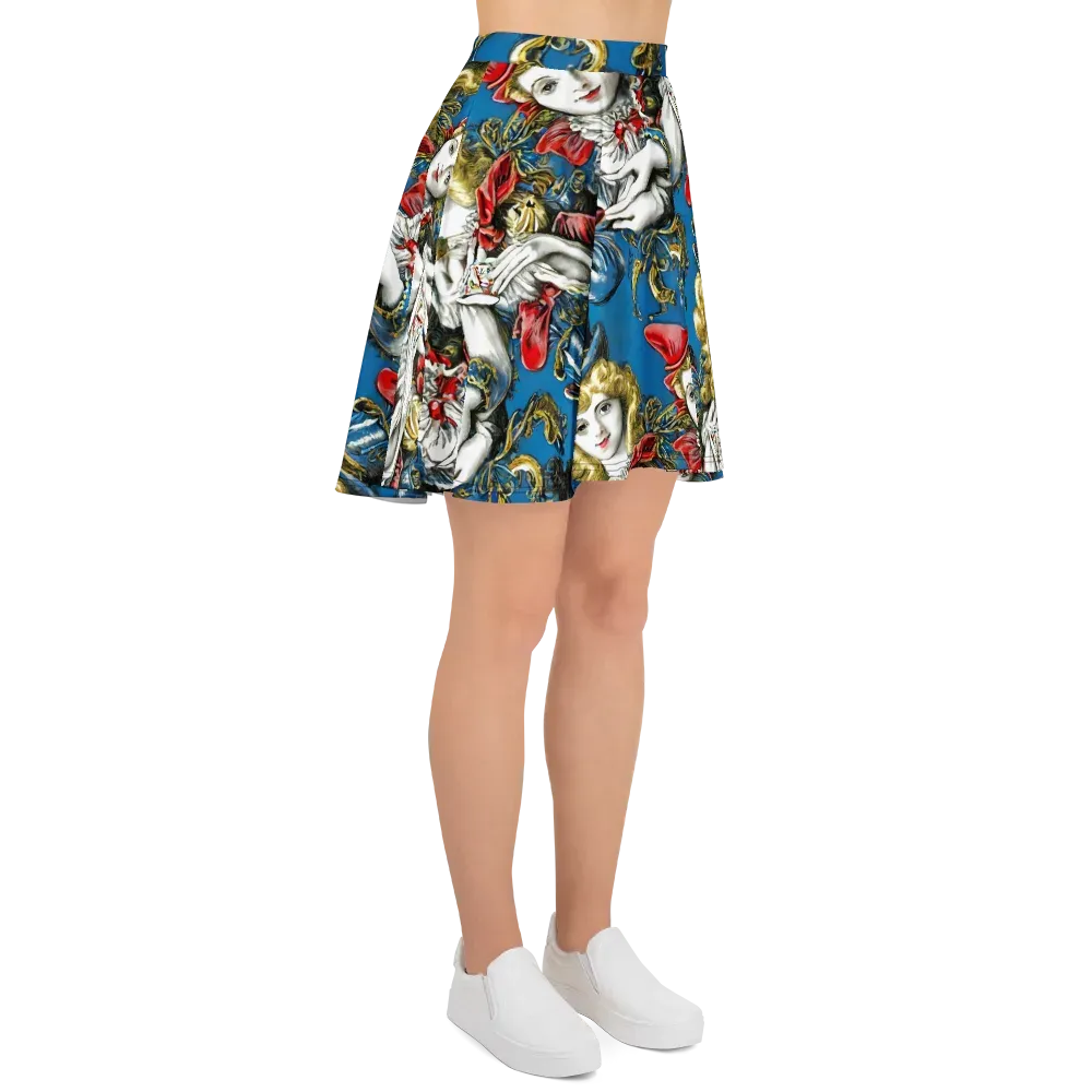 Masquerade Echoes on Skater Skirt — Right