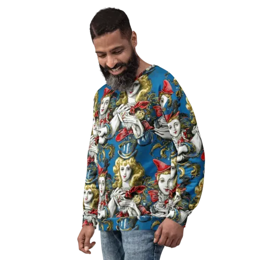 Masquerade Echoes on a Sweatshirt