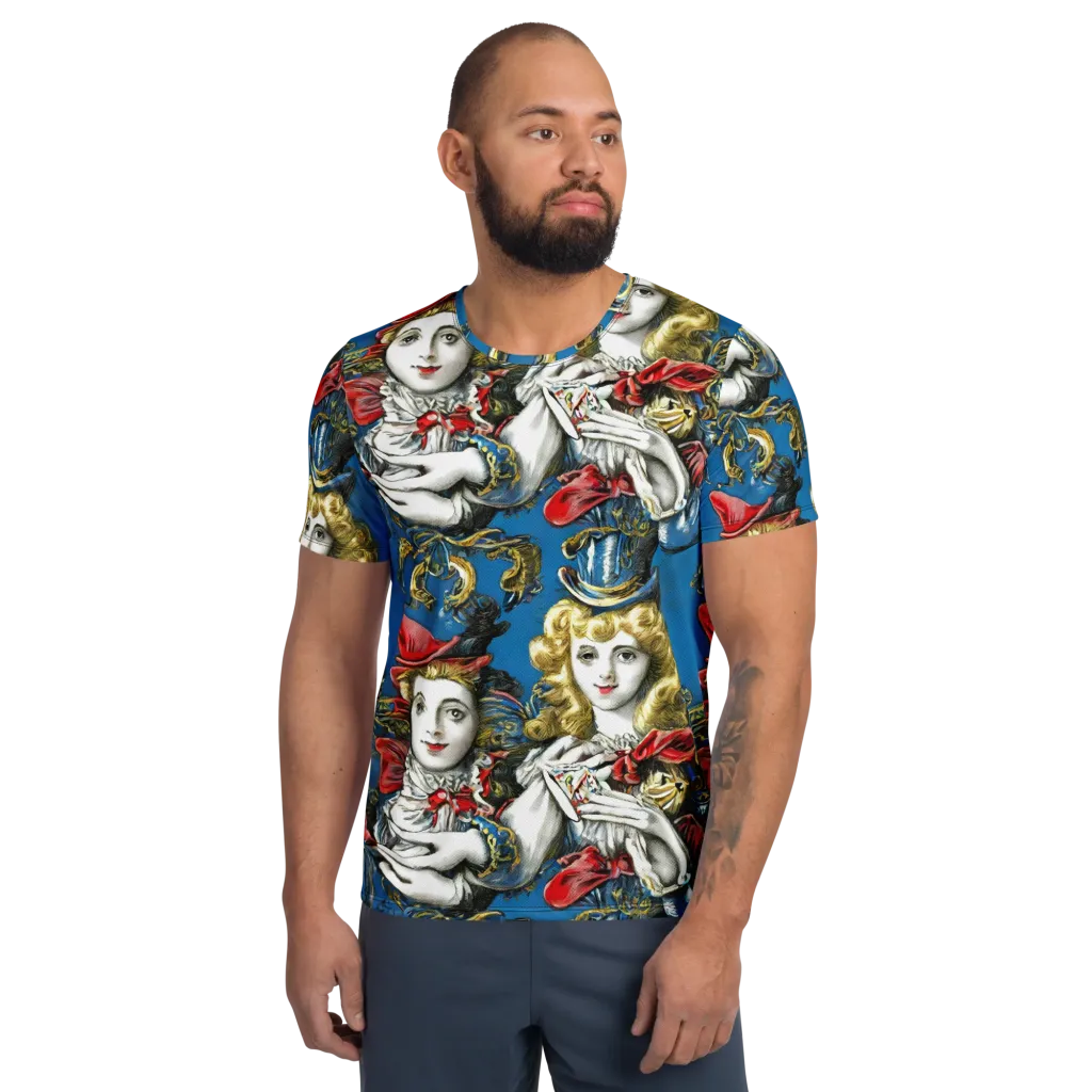 Masquerade Echoes on Men's Athletic T-Shirt — Front