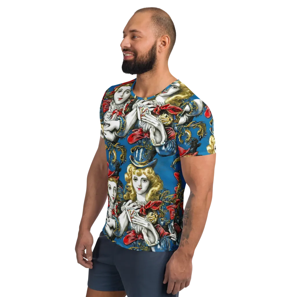 Masquerade Echoes on Men's Athletic T-Shirt — Left
