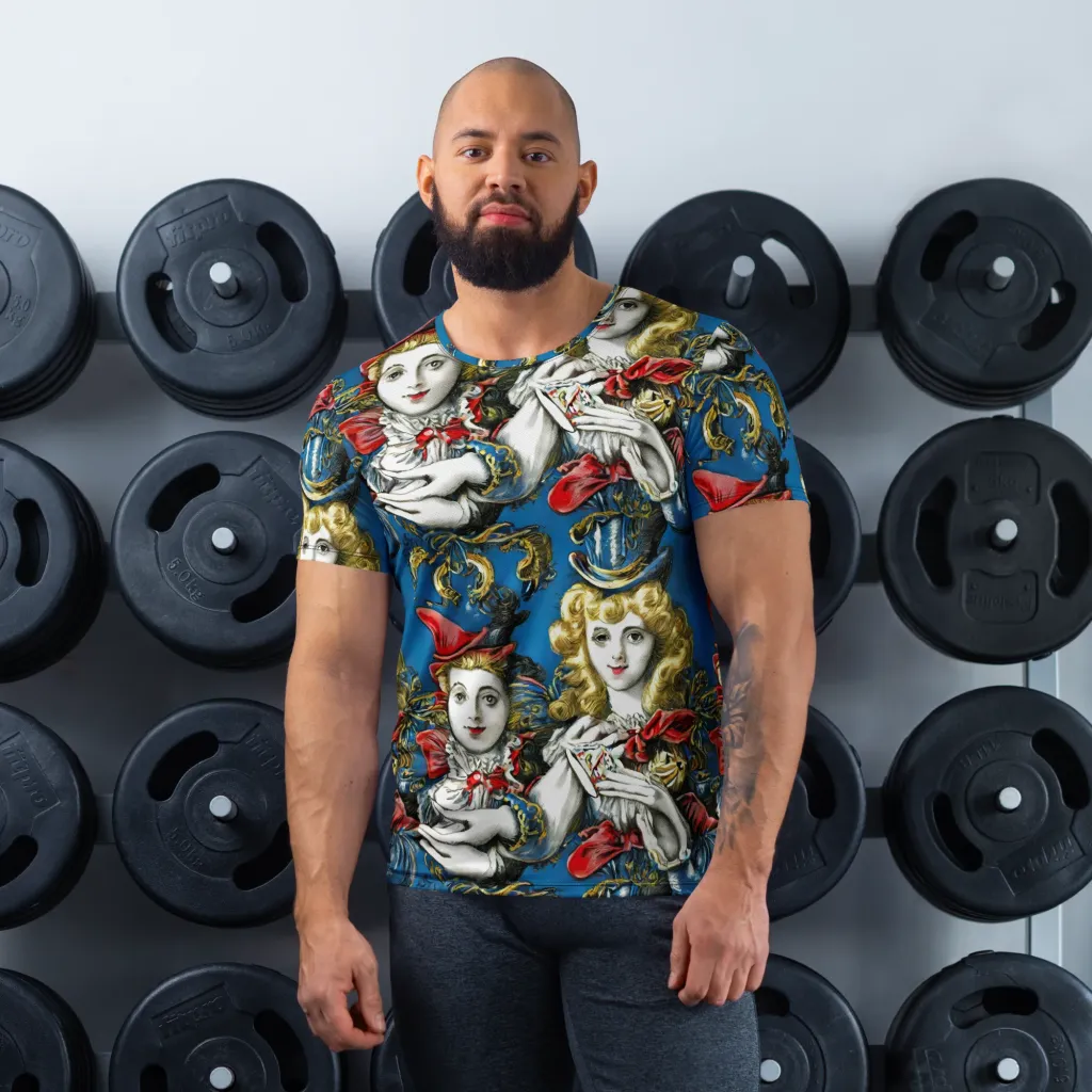 Masquerade Echoes on Men's Athletic T-Shirt — Front