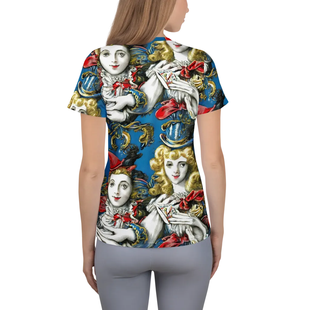 Masquerade Echoes on Women's Athletic T-Shirt — Back