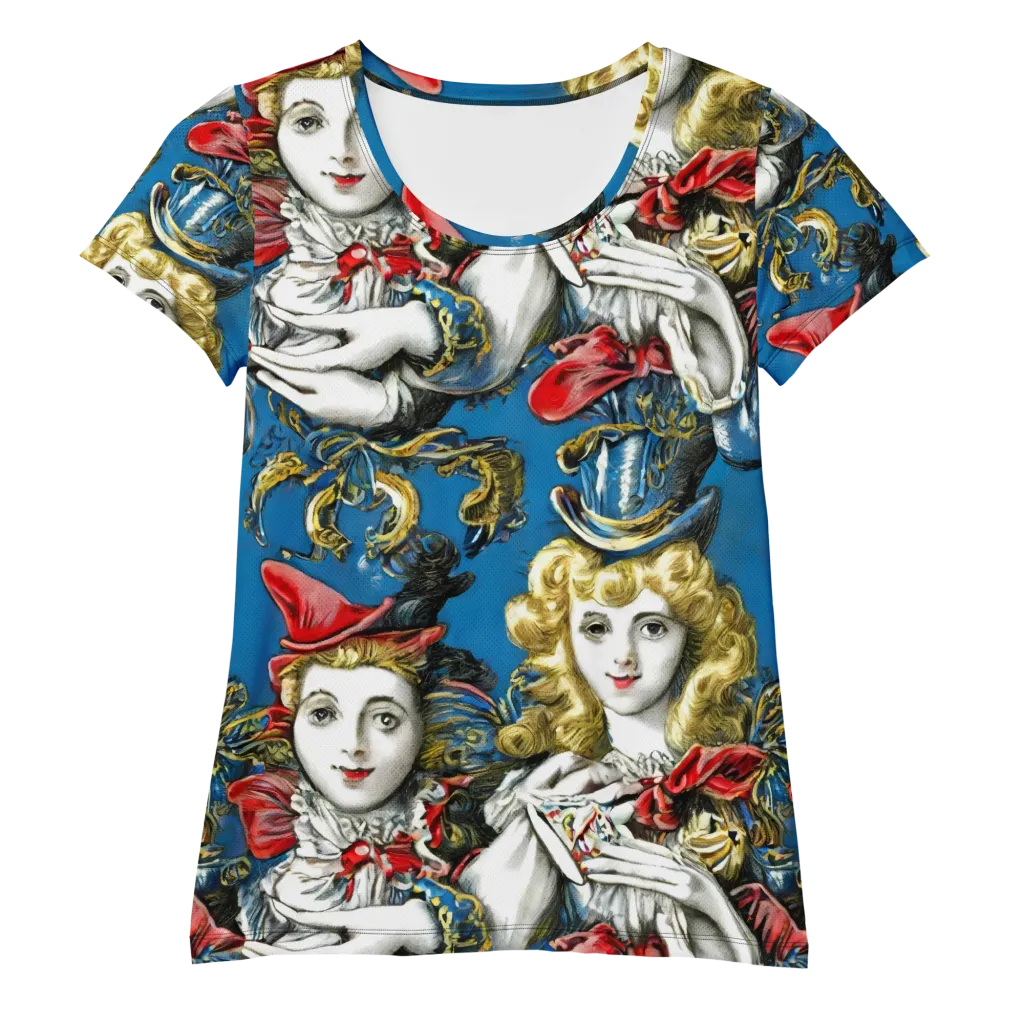 Masquerade Echoes on Women's Athletic T-Shirt — Front