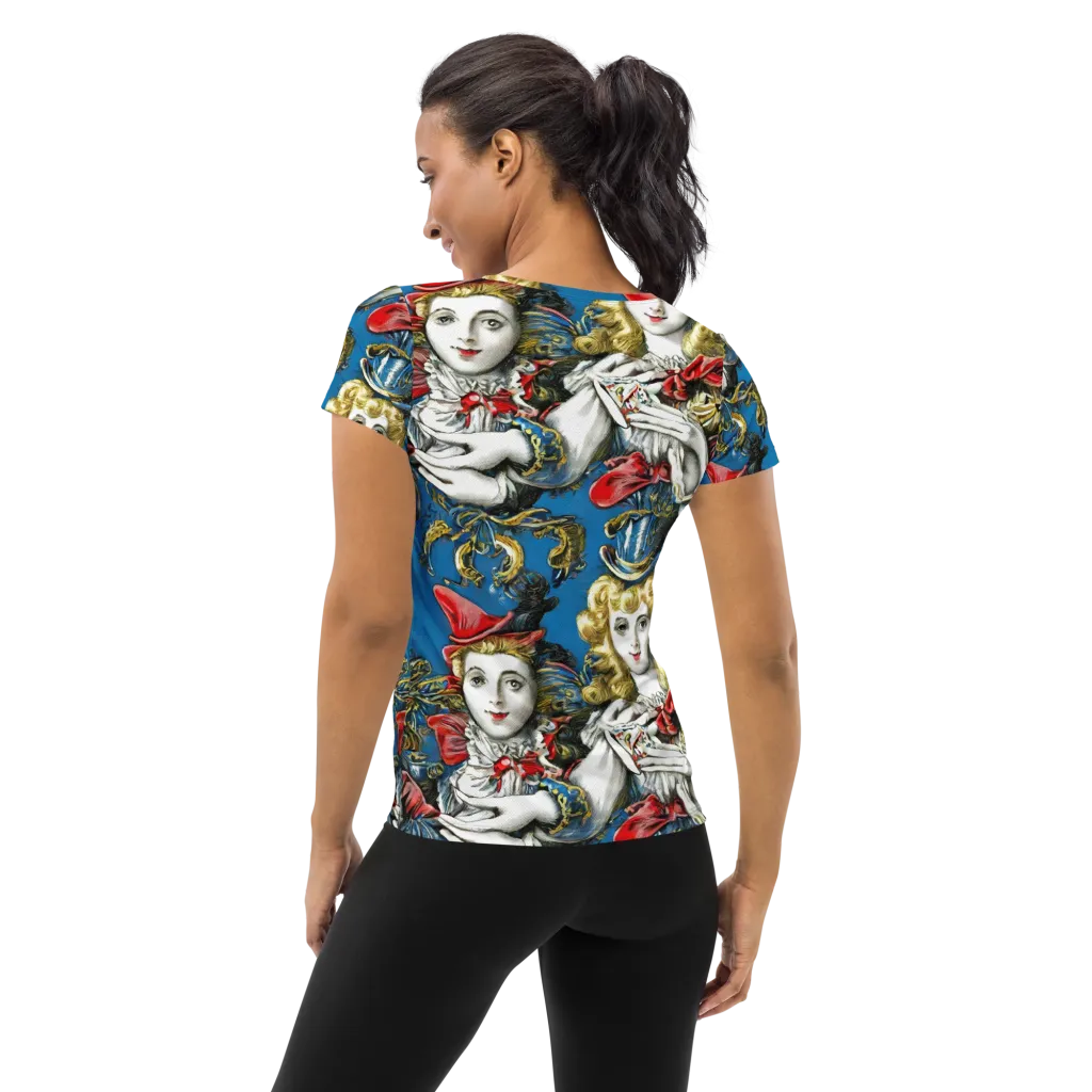 Masquerade Echoes on Women's Athletic T-Shirt — Back