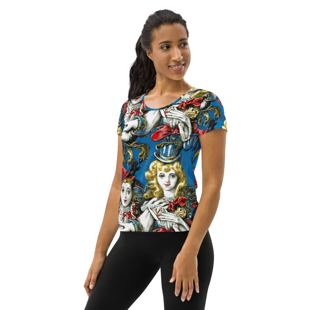 Masquerade Echoes on Women's Athletic T-Shirt — Left