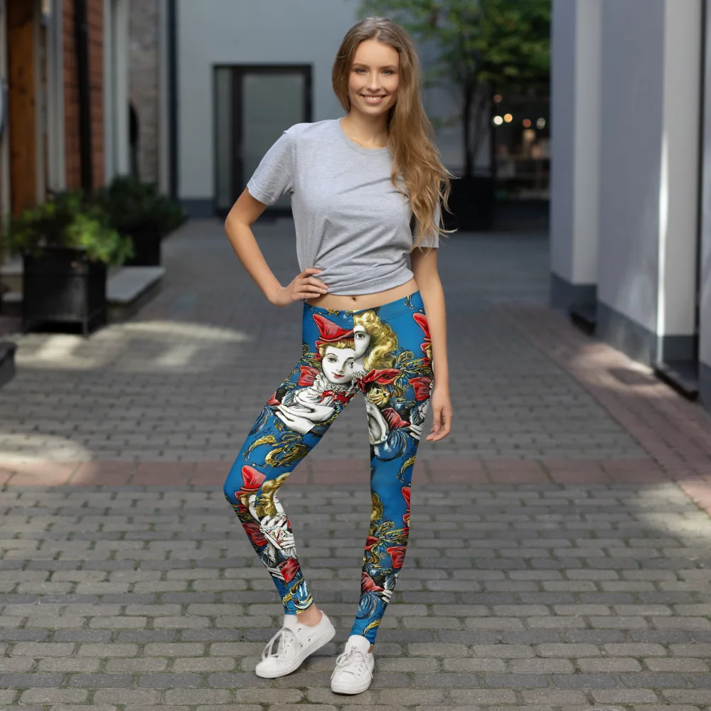 Masquerade Echoes on Leggings — Front