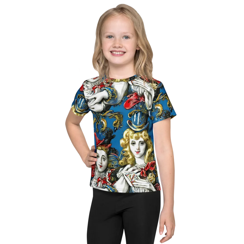 Masquerade Echoes on Kids Crew Neck T-Shirt — Front