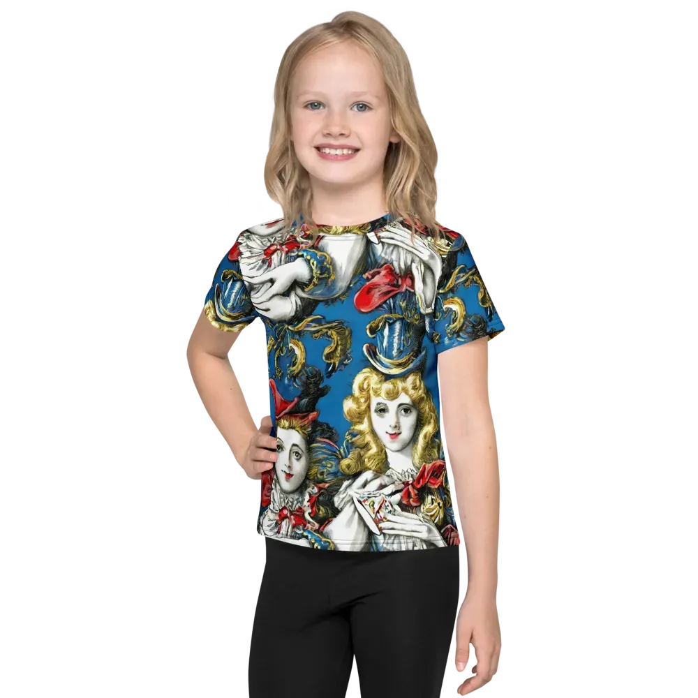 Masquerade Echoes on Kids Crew Neck T-Shirt — Front