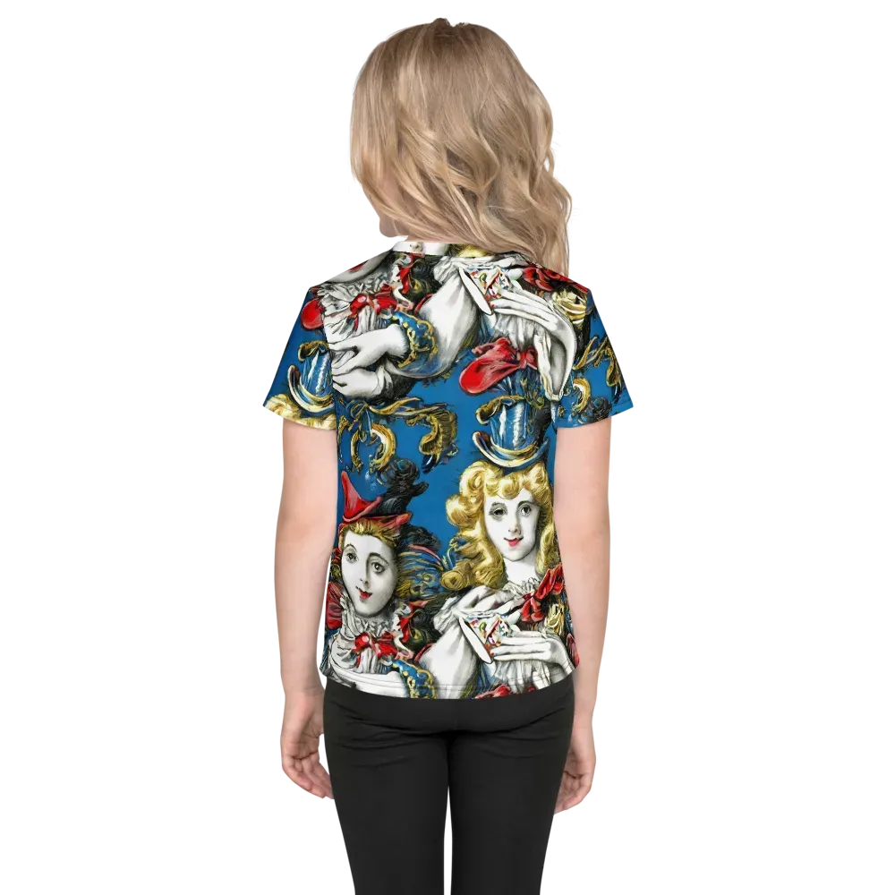 Masquerade Echoes on Kids Crew Neck T-Shirt — Back