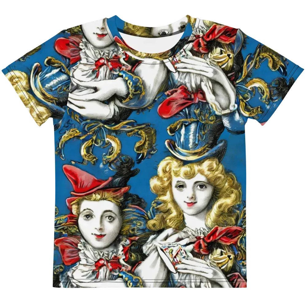 Masquerade Echoes on Kids Crew Neck T-Shirt — Front