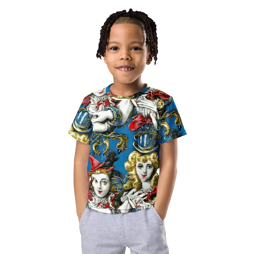 Masquerade Echoes on Kids Crew Neck T-Shirt — Front