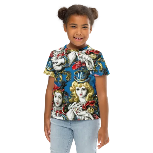 Masquerade Echoes on a Kids Crew Neck T-Shirt