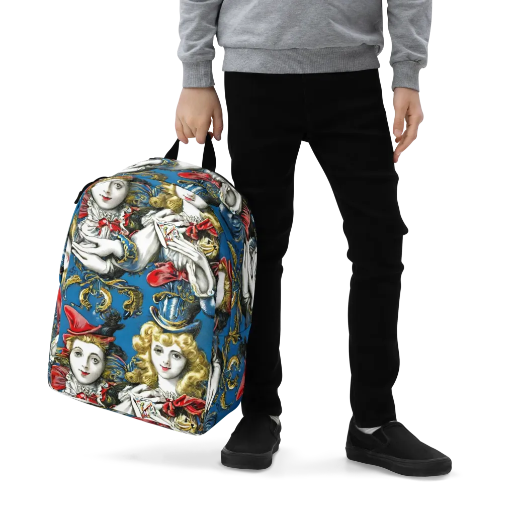 Masquerade Echoes on Minimalist Backpack — Zoomed-in