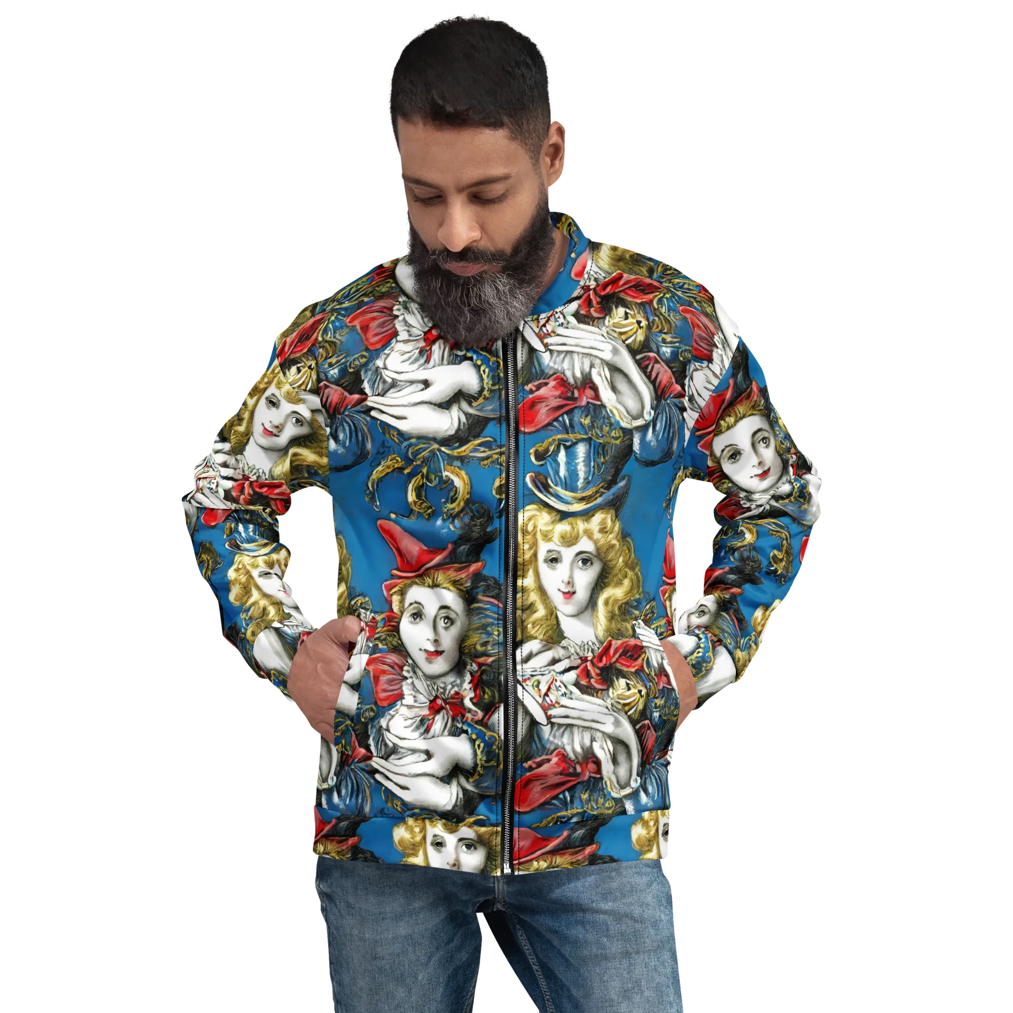 Masquerade Echoes on Bomber Jacket — Front