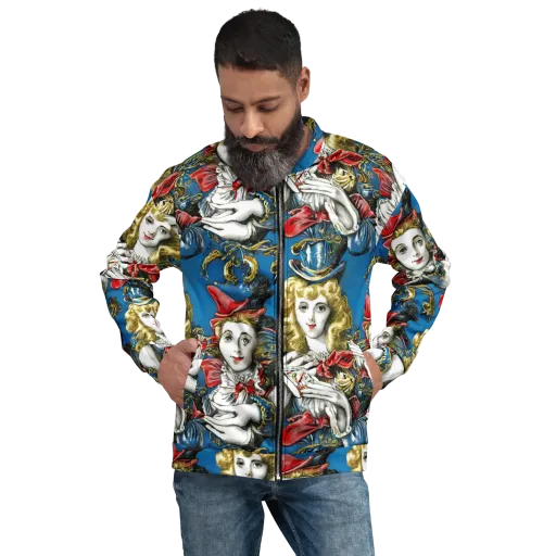 Masquerade Echoes on a Bomber Jacket