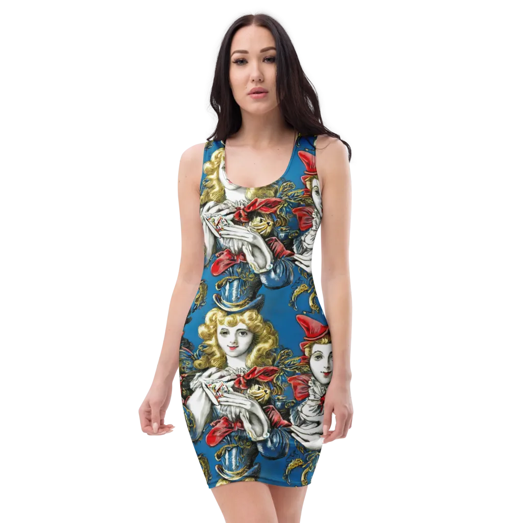 Masquerade Echoes on Bodycon Dress — Front