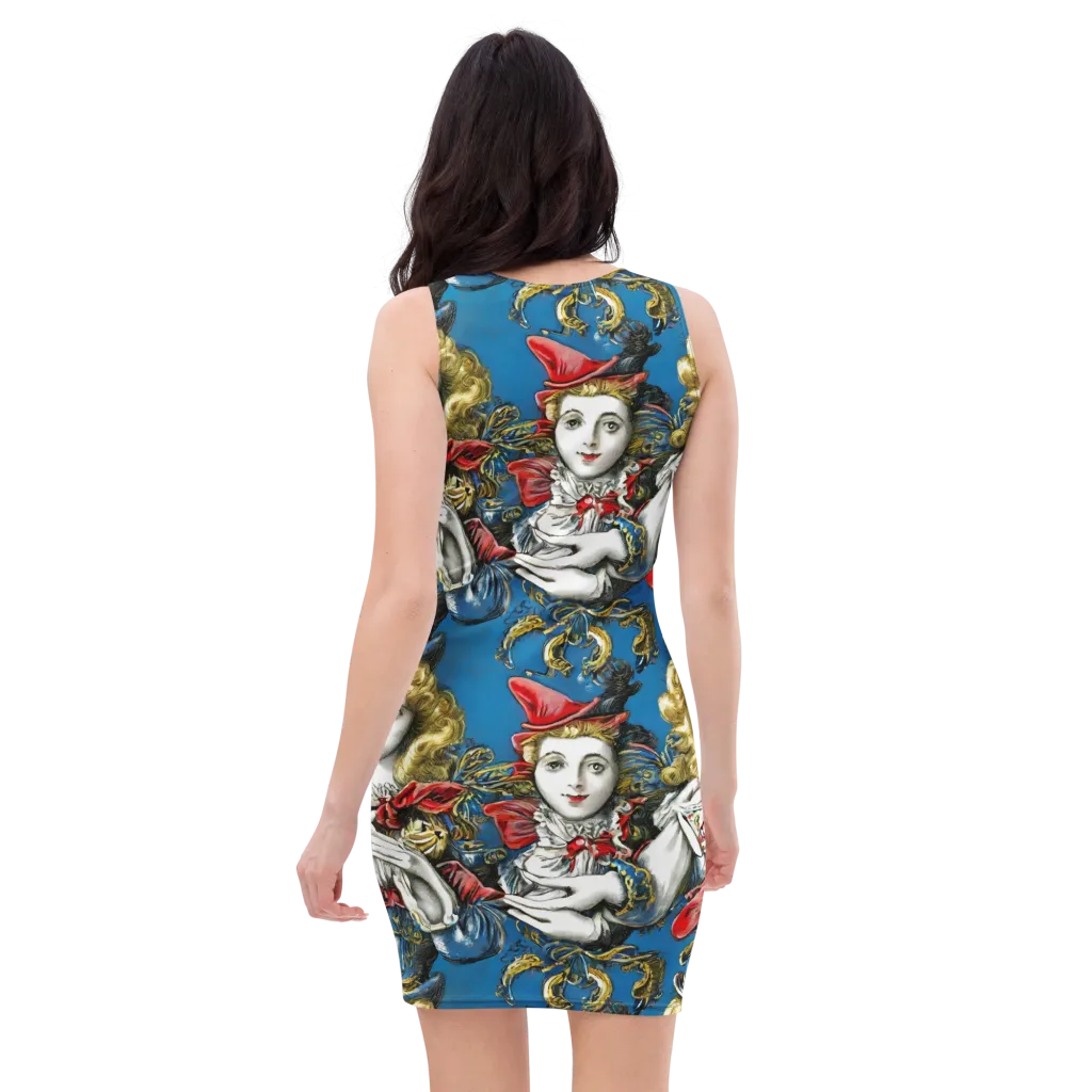 Masquerade Echoes on Bodycon Dress — Back