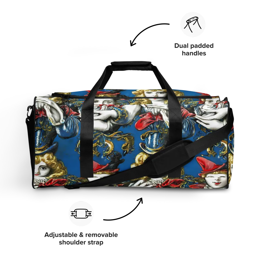 Masquerade Echoes on Duffle Bag — Front