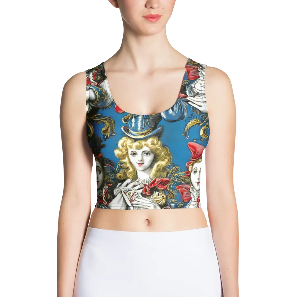Masquerade Echoes on Crop Top — Front