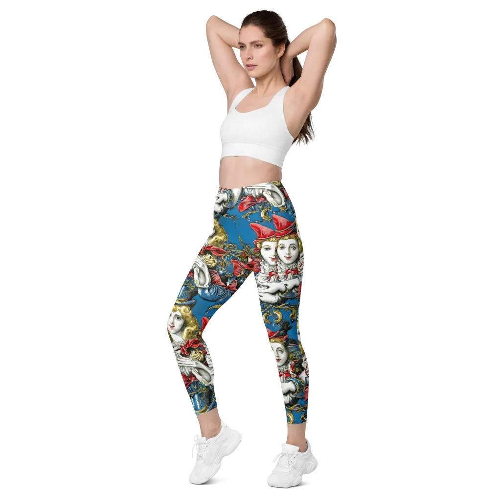 Masquerade Echoes on Leggings with Pockets — Left Front