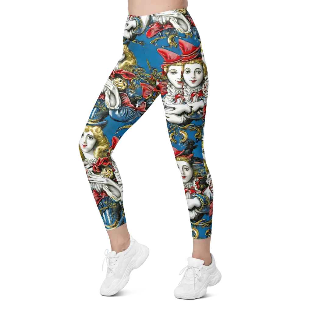 Masquerade Echoes on Leggings with Pockets — Left Front