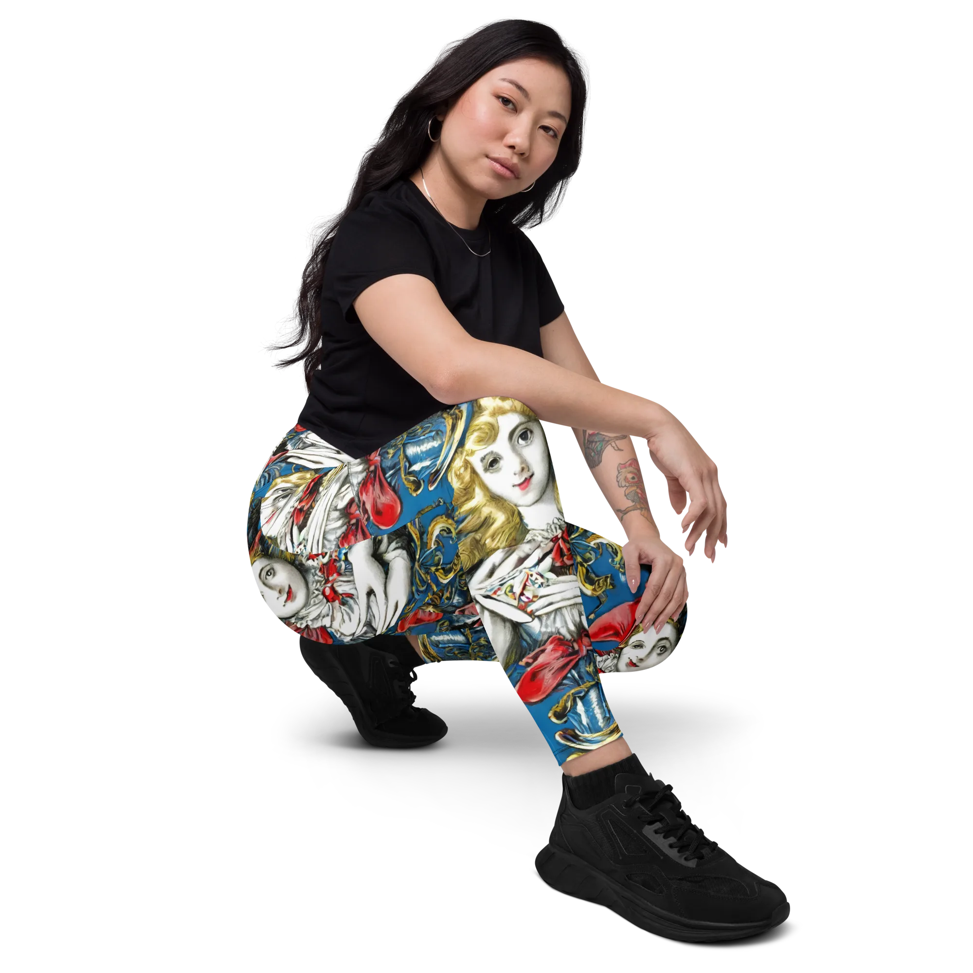 Masquerade Echoes on Leggings with Pockets — Right Front