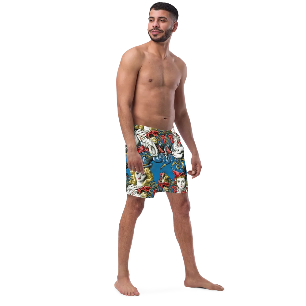 Masquerade Echoes on Swim Trunks — Right Front
