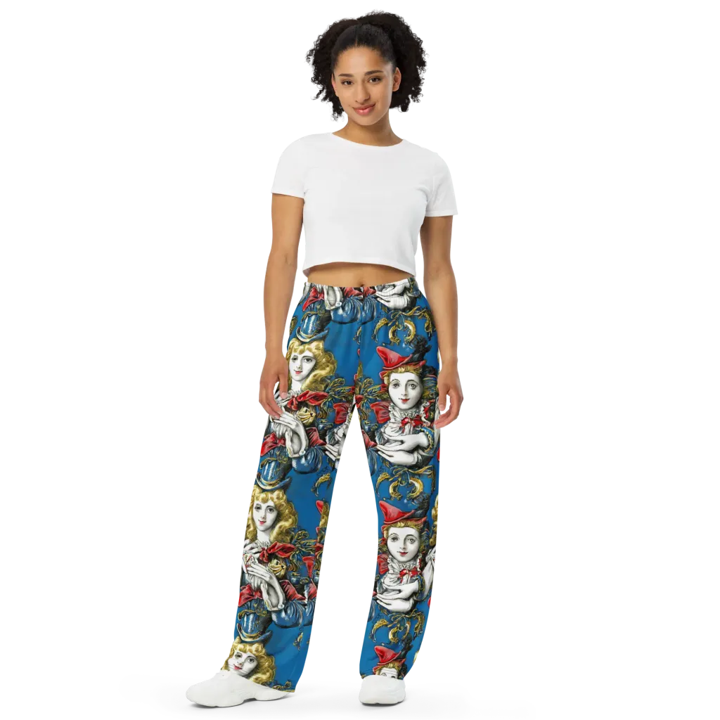 Masquerade Echoes on Wide-Leg Pants — Front