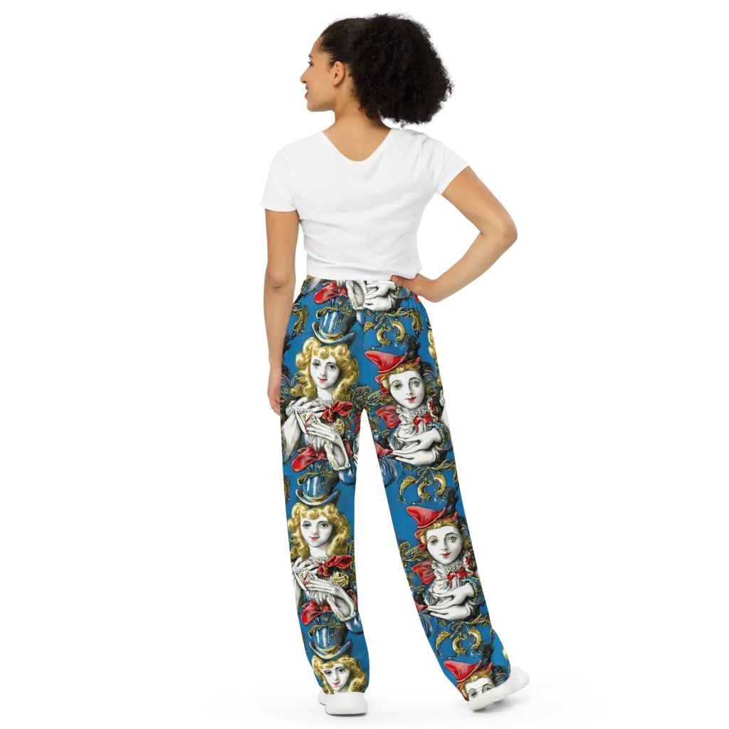 Masquerade Echoes on Wide-Leg Pants — Back