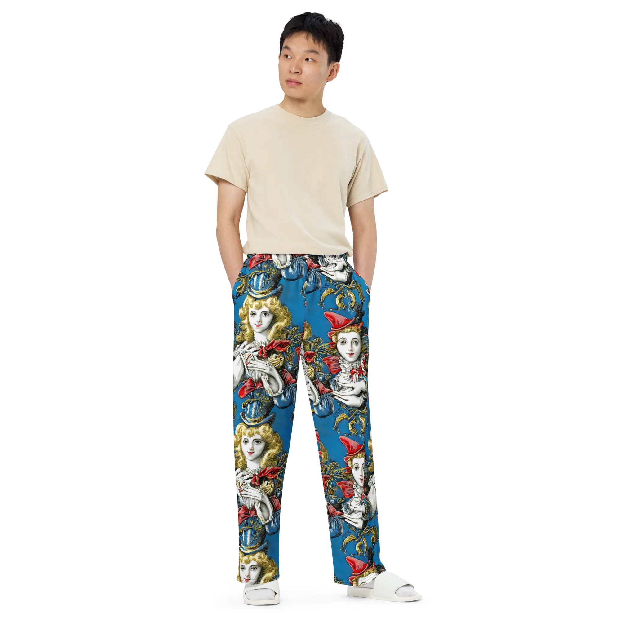 Masquerade Echoes on Wide-Leg Pants — Front