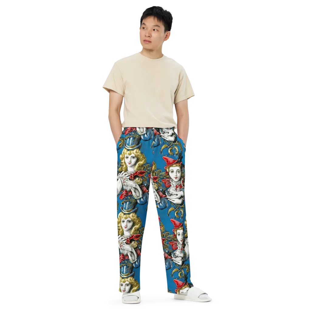 Masquerade Echoes on Wide-Leg Pants — Front