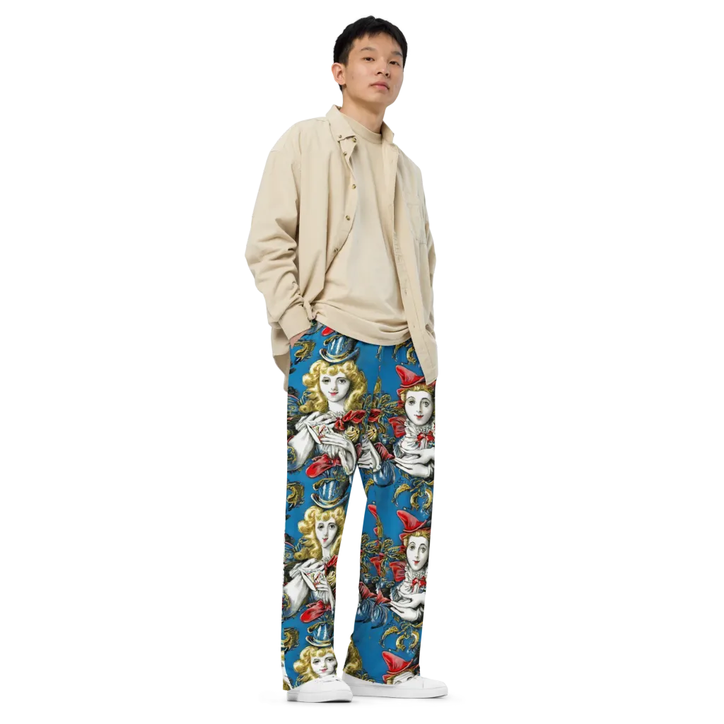 Masquerade Echoes on Wide-Leg Pants — Right Front