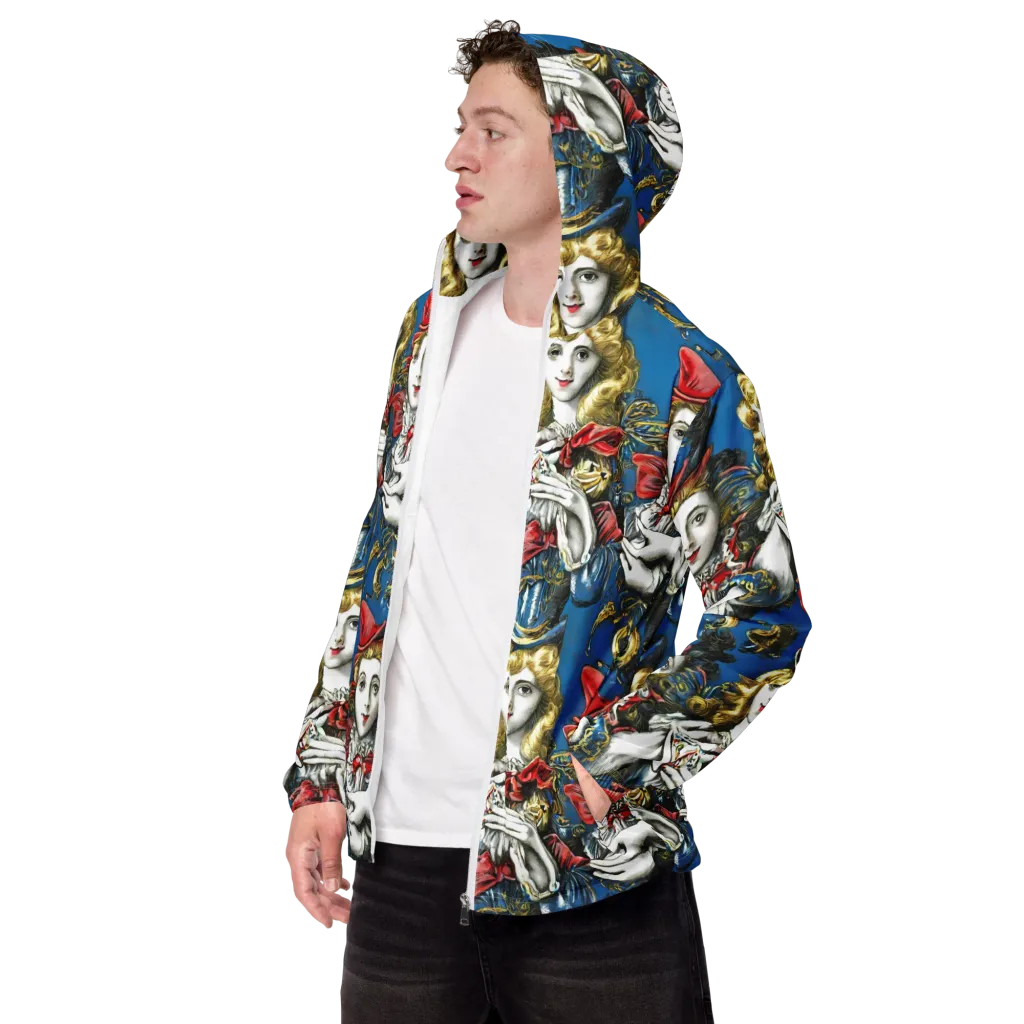 Masquerade Echoes on Men's Windbreaker — Left Front